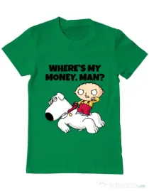 Tricou ADLER barbat Where s my money Verde mediu