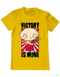 Tricou ADLER barbat Victory is mine Galben