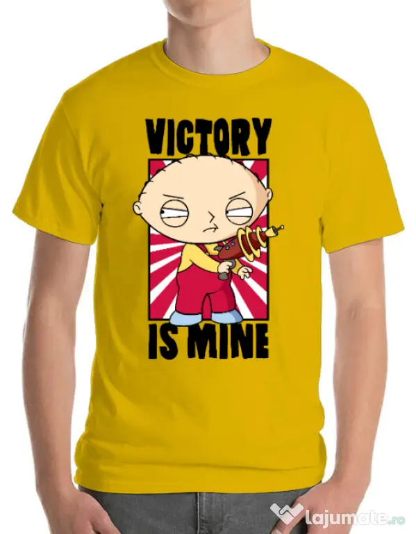 Tricou ADLER barbat Victory is mine Galben