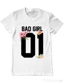 Tricou ADLER barbat Bad girl Alb