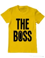 Tricou ADLER barbat The boss Galben
