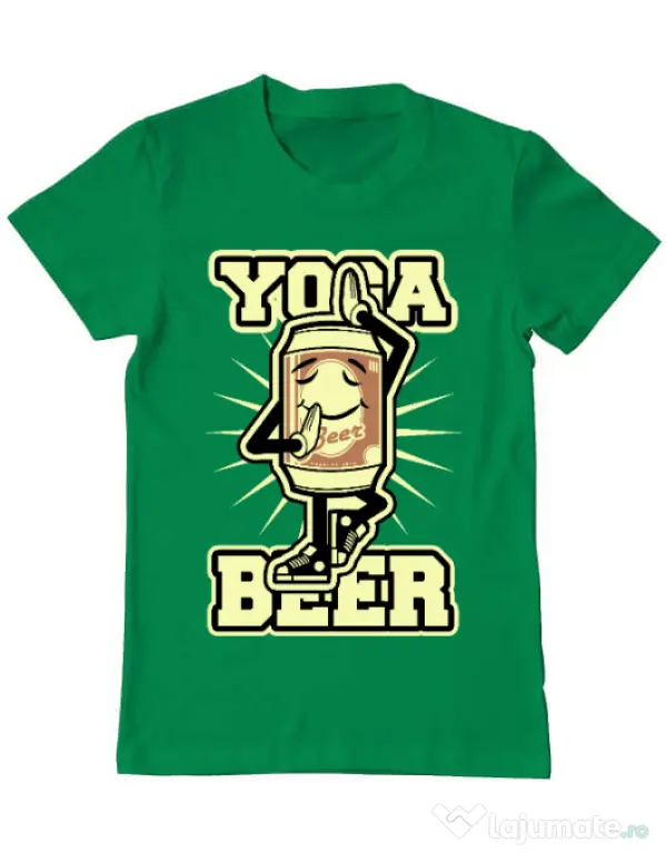 Tricou ADLER barbat Yoga beer Verde mediu