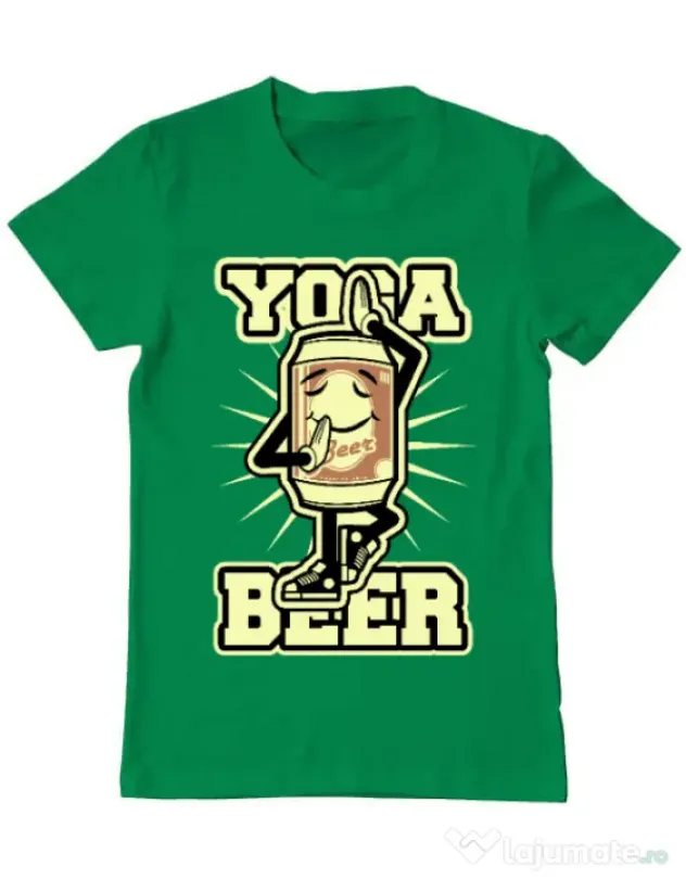 Tricou ADLER barbat Yoga beer Verde mediu
