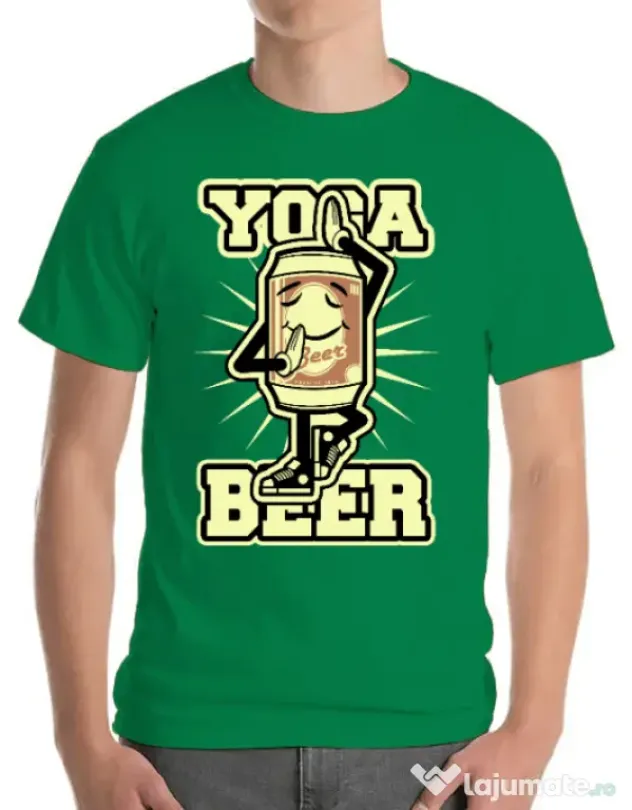 Tricou ADLER barbat Yoga beer Verde mediu