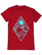 Tricou ADLER barbat Mountain Rosu