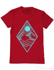 Tricou ADLER barbat Mountain Rosu