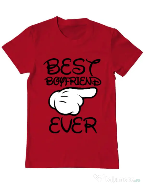 Tricou ADLER barbat Best boyfriend ever Rosu