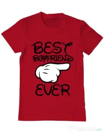 Tricou ADLER barbat Best boyfriend ever Rosu
