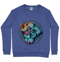 Bluza ADLER barbat Helmet demons Albastru melanj