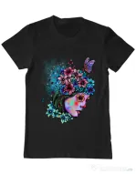 Tricou ADLER barbat Lady and flowers Negru