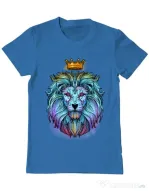 Tricou ADLER barbat Lion king Albastru azuriu