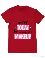 Tricou ADLER barbat A waste of makeup Rosu