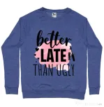 Bluza ADLER barbat Better late than ugly Albastru melanj