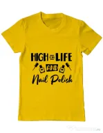 Tricou ADLER barbat High on life Galben