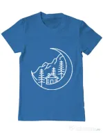 Tricou ADLER barbat Moon life Albastru azuriu