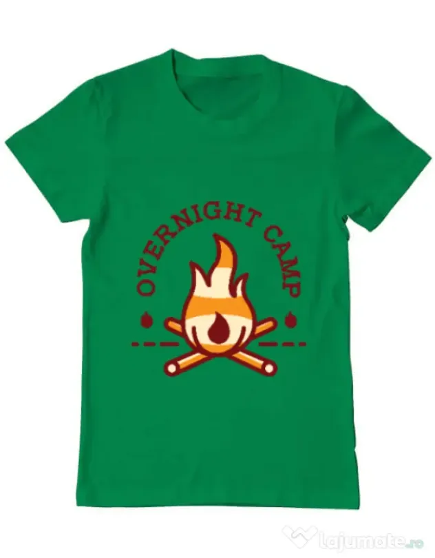 Tricou ADLER barbat Overnight camp Verde mediu