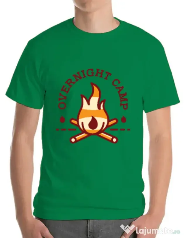 Tricou ADLER barbat Overnight camp Verde mediu