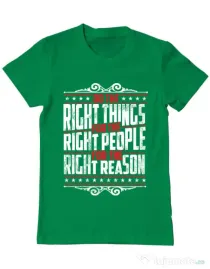 Tricou ADLER barbat Do the right things Verde mediu