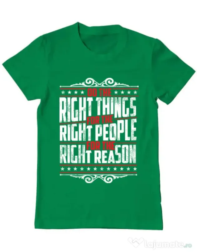 Tricou ADLER barbat Do the right things Verde mediu
