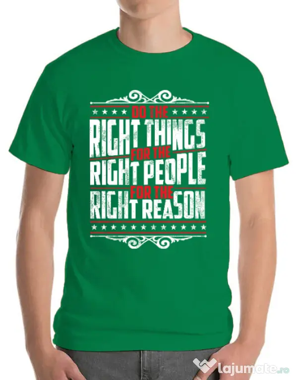 Tricou ADLER barbat Do the right things Verde mediu