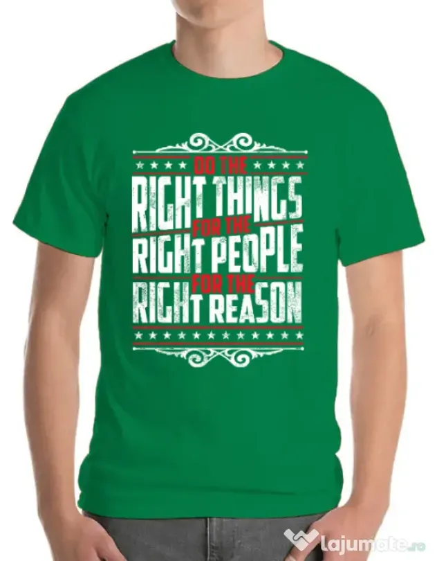 Tricou ADLER barbat Do the right things Verde mediu
