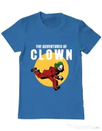 Tricou ADLER barbat Clown adventures Albastru azuriu
