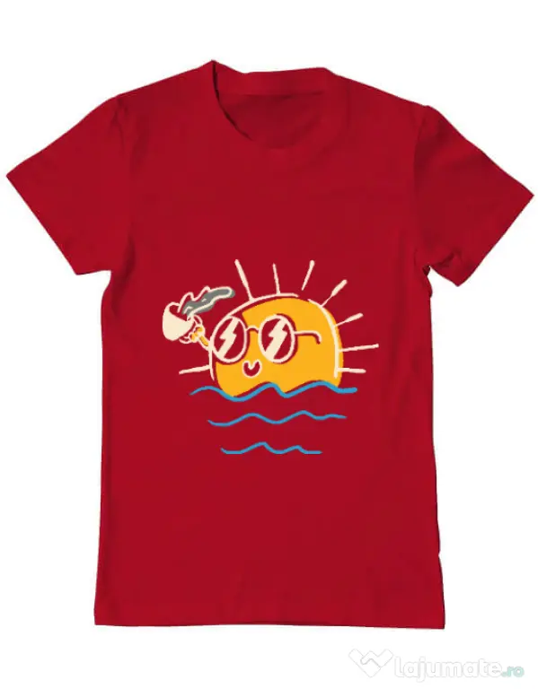 Tricou ADLER barbat Morning and coffee Rosu