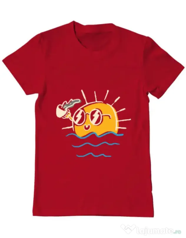 Tricou ADLER barbat Morning and coffee Rosu