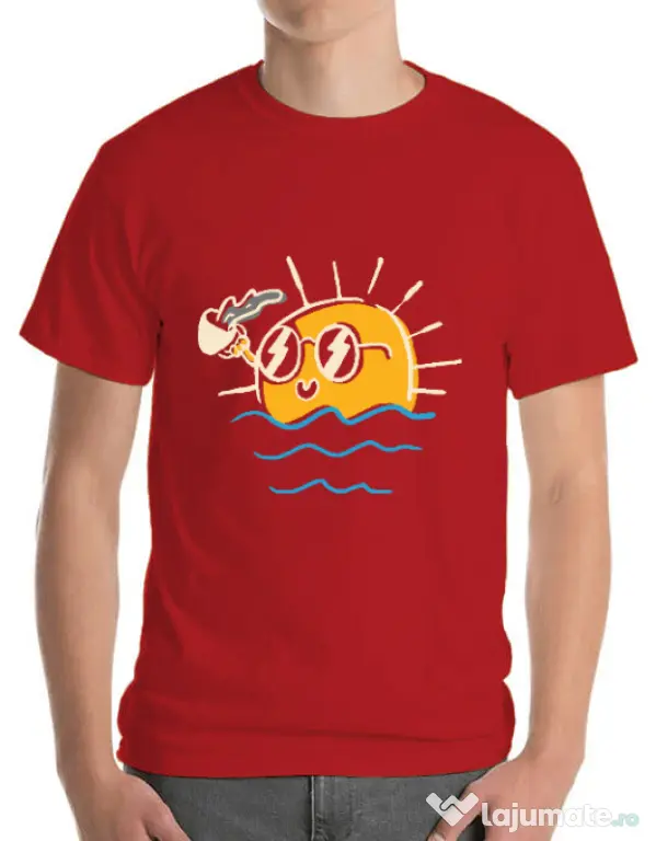 Tricou ADLER barbat Morning and coffee Rosu