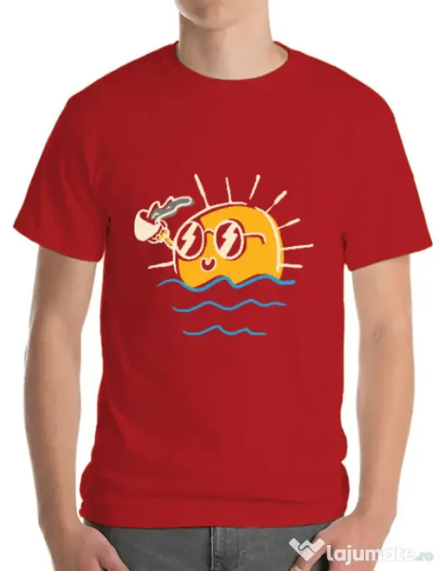 Tricou ADLER barbat Morning and coffee Rosu