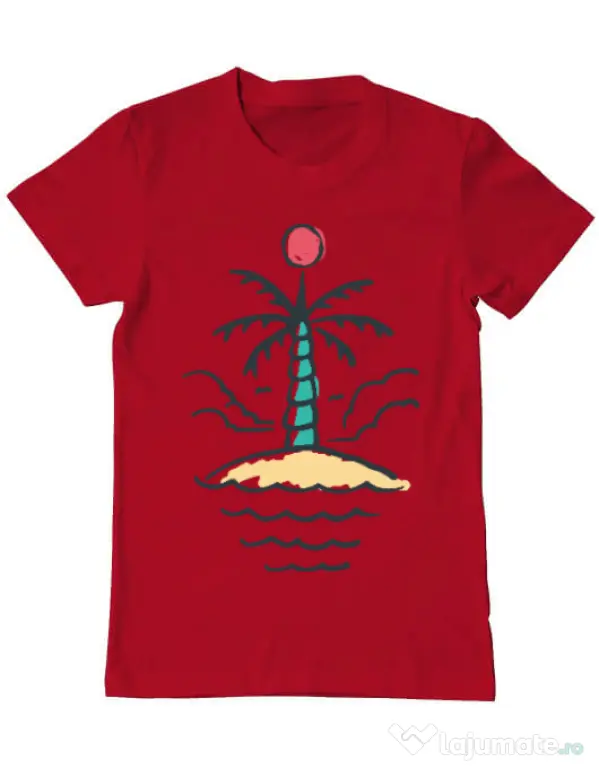 Tricou ADLER barbat Relax island Rosu