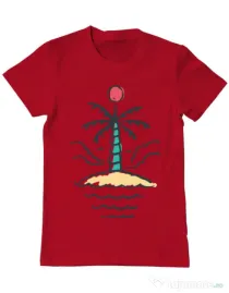 Tricou ADLER barbat Relax island Rosu