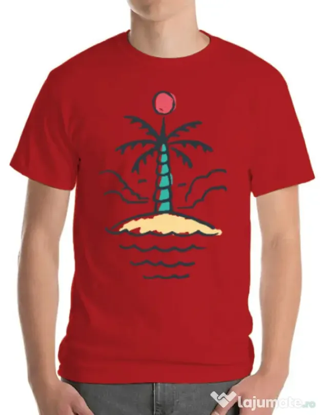 Tricou ADLER barbat Relax island Rosu