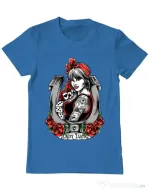 Tricou ADLER barbat Lady luck Albastru azuriu