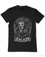 Tricou ADLER barbat Lion king Negru