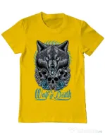 Tricou ADLER barbat Wolf of death Galben