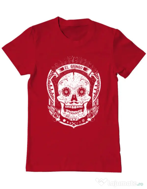 Tricou ADLER barbat El gringo Rosu