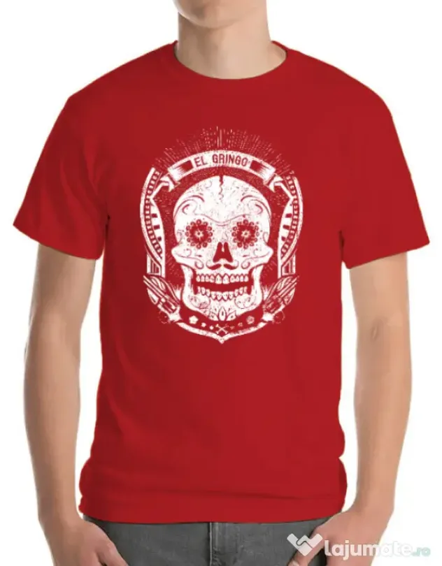 Tricou ADLER barbat El gringo Rosu