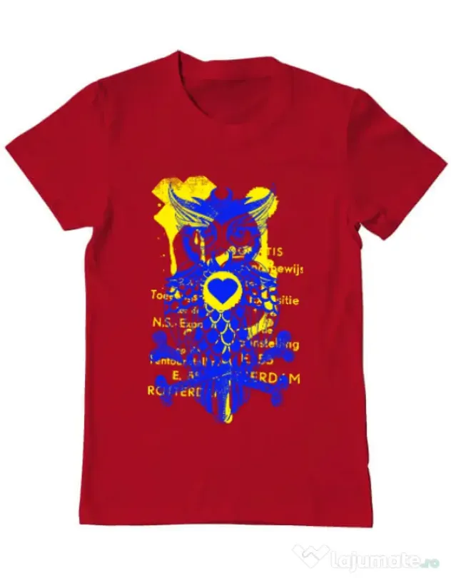 Tricou ADLER barbat Owl Rosu