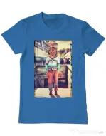Tricou ADLER barbat Tiger head Albastru azuriu