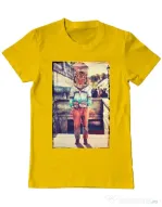 Tricou ADLER barbat Tiger head Galben