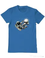 Tricou ADLER barbat Football kick Albastru azuriu