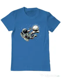 Tricou ADLER barbat Football kick Albastru azuriu