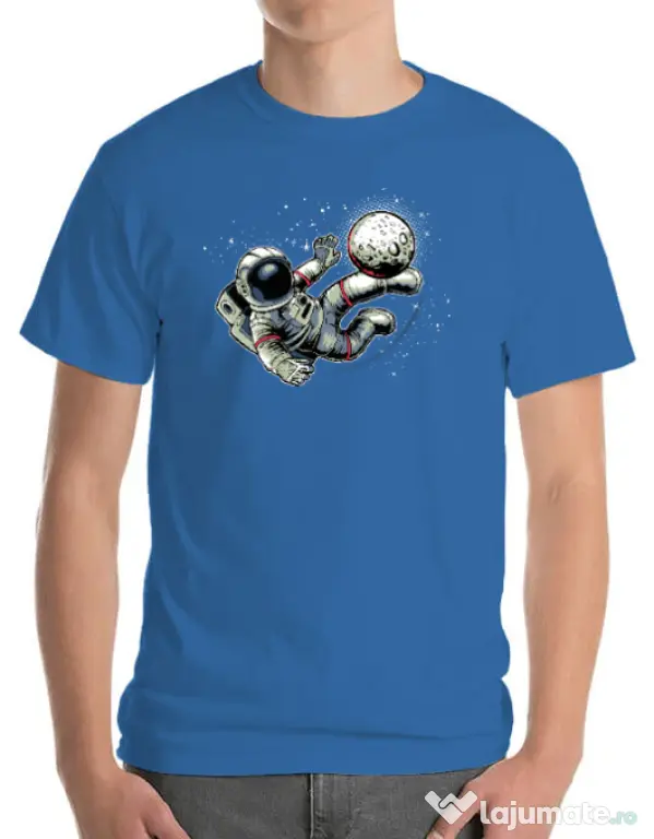 Tricou ADLER barbat Football kick Albastru azuriu
