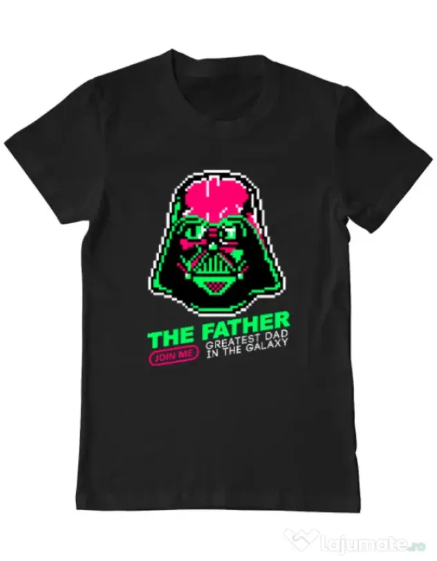 Tricou ADLER barbat Join the father Negru