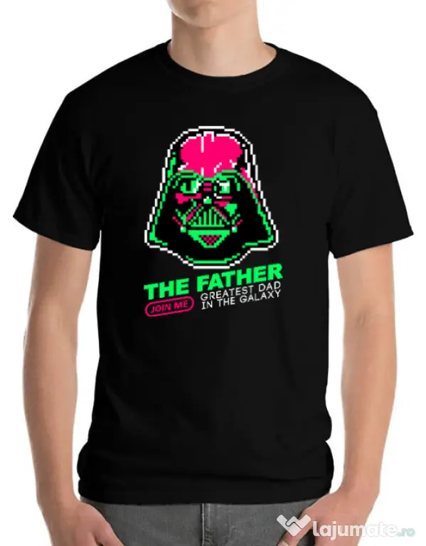 Tricou ADLER barbat Join the father Negru