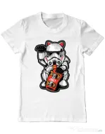 Tricou ADLER barbat Maneki trooper Alb