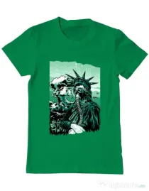 Tricou ADLER barbat Save the liberty Verde mediu