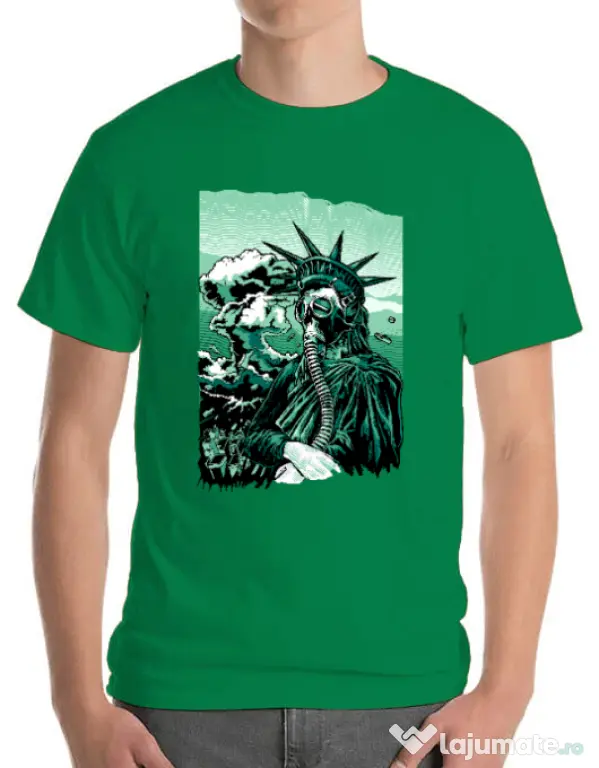 Tricou ADLER barbat Save the liberty Verde mediu