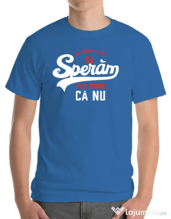 Tricou ADLER barbat Sa speram ca nu Albastru azuriu